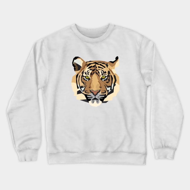 Polygon Tiger Crewneck Sweatshirt by InfinityTone